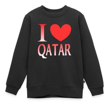 Ich liebe Katar - Kinder Premium Organic Sweatshirt - Schwarz - Vorne - AI Model Kid Female (0cm)
