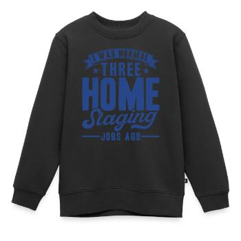 Meuble Maison Présentation Maison Designer d’intérieur - Sweat Premium enfant bio - noir - Devant - AI Model Kid Female (0cm)
