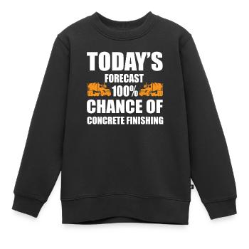 Drôle de polisseur de béton cadeau - Sweat Premium enfant bio - noir - Devant - AI Model Kid Female (0cm)