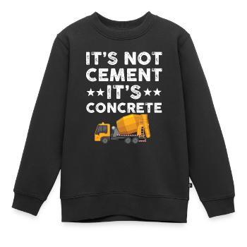 Ce n’est pas du ciment, c’est du béton - Sweat Premium enfant bio - noir - Devant - AI Model Kid Female (0cm)