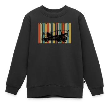 Camions bétonnières - Sweat Premium enfant bio - noir - Devant - AI Model Kid Female (0cm)