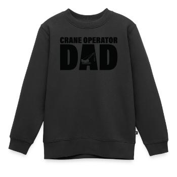 Job - Crane operator father - Kids Premium Organic Sweatshirt - black - Front - AI Model Kid Female (0cm)