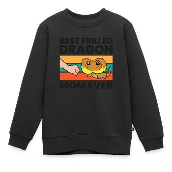 Lézard Dragon Curled Mama Meilleur - Sweat Premium enfant bio - noir - Devant - AI Model Kid Female (0cm)