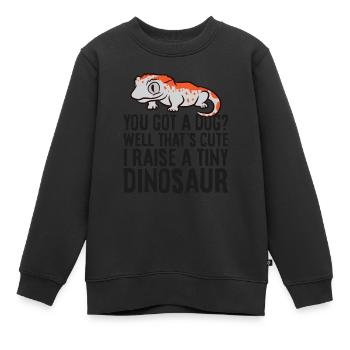 Sie haben einen Hund? Ich ziehe einen winzigen - Kinder Premium Organic Sweatshirt - Schwarz - Vorne - AI Model Kid Female (0cm)