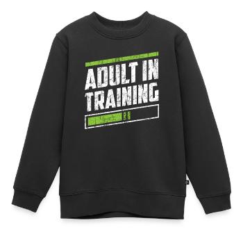Erwachsener In Ausbildung Erwachsen Geburtstag - Kinder Premium Organic Sweatshirt - Schwarz - Vorne - AI Model Kid Female (0cm)