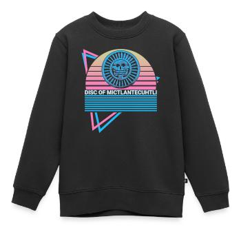Scheibe von Mictlantecuhtli - Kinder Premium Organic Sweatshirt - Schwarz - Vorne - AI Model Kid Female (0cm)