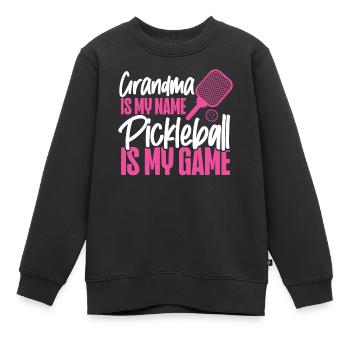 Pickleball Grandma Grandma Is My - Kinder Premium Organic Sweatshirt - Schwarz - Vorne - AI Model Kid Female (0cm)