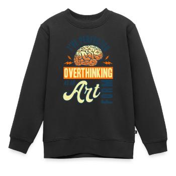 Sarcasme Sarcastique Ironie Cadeau - Sweat Premium enfant bio - noir - Devant - AI Model Kid Female (0cm)
