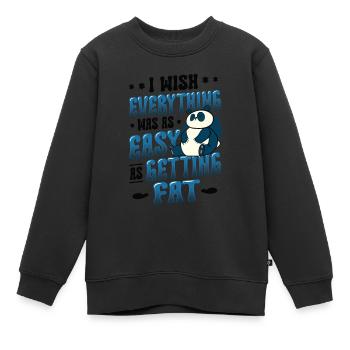 Selbstironie Übergewicht Im Fett - Kinder Premium Organic Sweatshirt - Schwarz - Vorne - AI Model Kid Female (0cm)