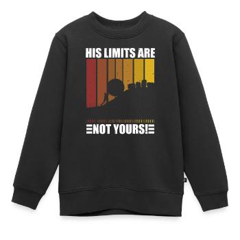 Ses limites ne sont pas les vôtres Motivation quotidienne - Sweat Premium enfant bio - noir - Devant - AI Model Kid Female (0cm)