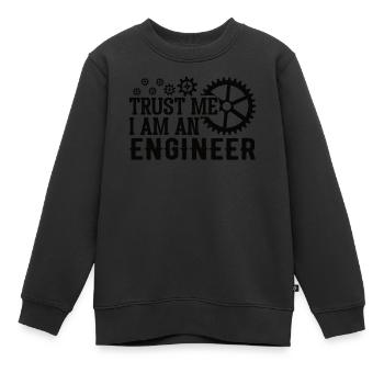 Maschinenbauingenieur Maschinenbau Ingenieur Beruf - Kinder Premium Organic Sweatshirt - Schwarz - Vorne - AI Model Kid Female (0cm)