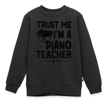 Pianiste Pianiste Pianiste Professeur de piano - Sweat Premium enfant bio - noir - Devant - AI Model Kid Female (0cm)