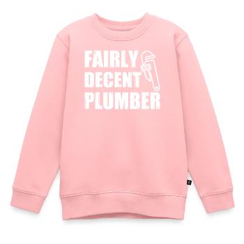 Plombier assez décent - Sweat Premium enfant bio - rose - Devant - AI Model Kid Female (0cm)