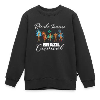Carnaval de Rio Rio de Janeiro Célébration au Brésil - Sweat Premium enfant bio - noir - Devant - AI Model Kid Female (0cm)