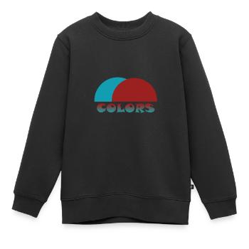 Cercles Forme Formes Demi-cercle Cercle circulaire - Sweat Premium enfant bio - noir - Devant - AI Model Kid Female (0cm)