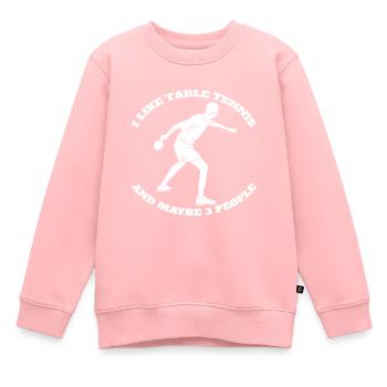 Tischtennisspieler Tischtennisschläger Tischtennis - Kinder Premium Organic Sweatshirt - Rosa - Vorne - AI Model Kid Female (0cm)