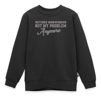 Métallurgistes à la retraite - Sweat Premium enfant bio - noir - Devant - AI Model Kid Female (0cm)