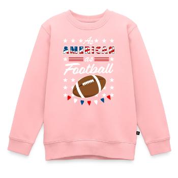 As American As Football 4th of July USA - Sweat Premium enfant bio - rose - Devant - AI Model Kid Female (0cm)