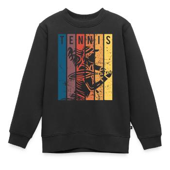 TENNIS GIRL - Sweat Premium enfant bio - noir - Devant - AI Model Kid Female (0cm)