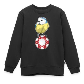 Vogel Poker Jetons de Poker - Sweat Premium enfant bio - noir - Devant - AI Model Kid Female (0cm)