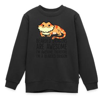 Les dragons barbus sont fantastiques Je suis fantastique - Sweat Premium enfant bio - noir - Devant - AI Model Kid Female (0cm)