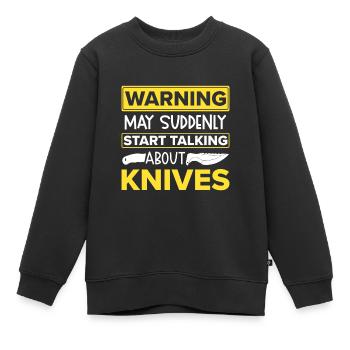 Lanceur de couteaux Disque Lanceur de couteau cadeau - Sweat Premium enfant bio - noir - Devant - AI Model Kid Female (0cm)
