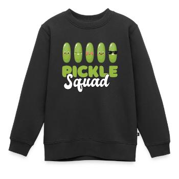 Pickle Squad - Sweat Premium enfant bio - noir - Devant - AI Model Kid Female (0cm)