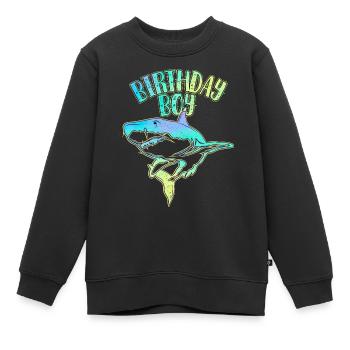 Geburtstagskind - Hai-Thema - Kinder Premium Organic Sweatshirt - Schwarz - Vorne - AI Model Kid Female (0cm)