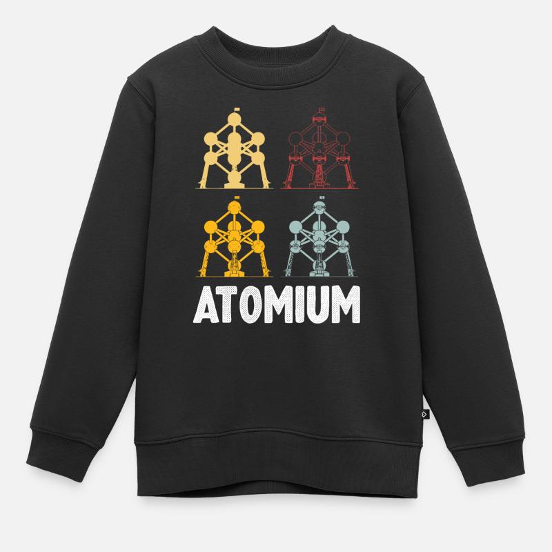 Atomium Atomkern aus Brüssel Physik Wissenschaft - Kinder Premium Organic Sweatshirt - Schwarz