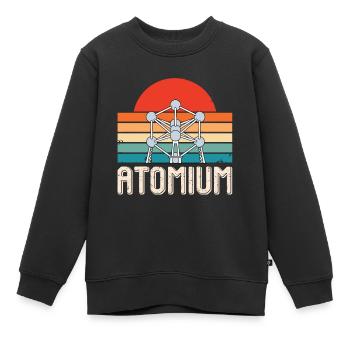 Physique atomique Atomium Science du noyau atomique Physicien - Sweat Premium enfant bio - noir - Devant - AI Model Kid Female (0cm)