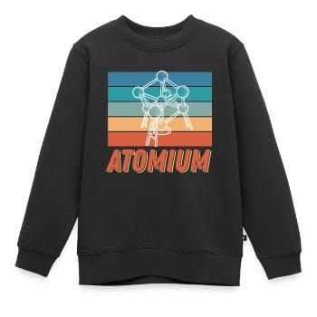 Atomium Science Noyau atomique Physique Physicien atomique - Sweat Premium enfant bio - noir - Devant - AI Model Kid Female (0cm)