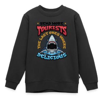 Schicken Sie Mehr Touristen - Kinder Premium Organic Sweatshirt - Schwarz - Vorne - AI Model Kid Female (0cm)
