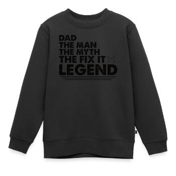 Vater Bastler Tüftler Heimwerker - Kinder Premium Organic Sweatshirt - Schwarz - Vorne - AI Model Kid Female (0cm)