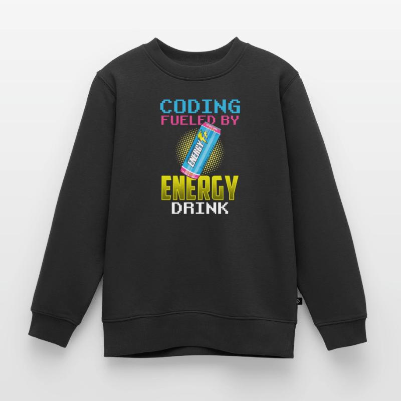 Programmieren Mit Energydrinks Coder Coding Code Kinder Premium Organic Sweatshirt