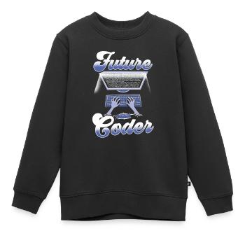 Zukünftiger Coder Code Programmierer Coding - Kinder Premium Organic Sweatshirt - Schwarz - Vorne - AI Model Kid Female (0cm)
