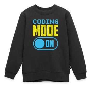 Programmiermodus Ein Coding Coder Programmierer - Kinder Premium Organic Sweatshirt - Schwarz - Vorne - AI Model Kid Female (0cm)