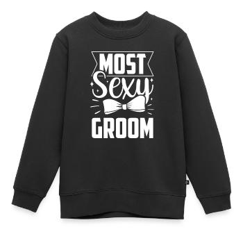 Sexy Groom Dictons Party Mariage Mariage - Sweat Premium enfant bio - noir - Devant - AI Model Kid Female (0cm)