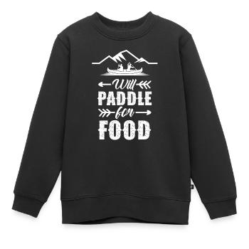 Pagayer pour la nourriture Kayak Hobby Kayak Kayak - Sweat Premium enfant bio - noir - Devant - AI Model Kid Female (0cm)