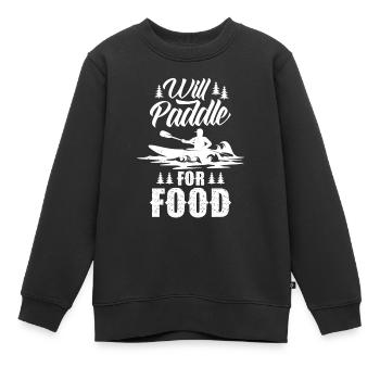 Pagayer pour la nourriture Kayak Kayak Kayak Passe-temps - Sweat Premium enfant bio - noir - Devant - AI Model Kid Female (0cm)