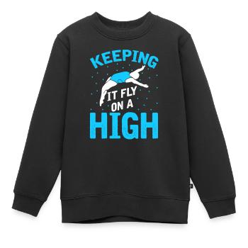 Turmspringen Turmspringer Kalt - Kinder Premium Organic Sweatshirt - Schwarz - Vorne - AI Model Kid Female (0cm)