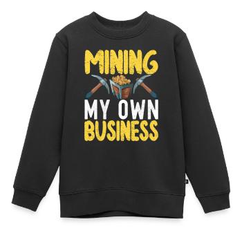 Gold Diggers Gold Mining - Kids Premium Organic Sweatshirt - black - Front - AI Model Kid Female (0cm)