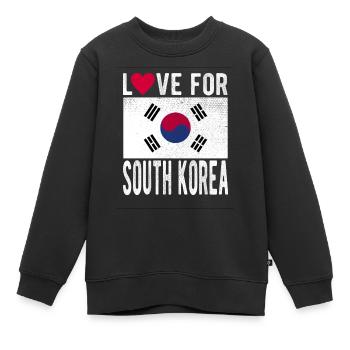 Drapeau de la Corée du Sud - Sweat Premium enfant bio - noir - Devant - AI Model Kid Female (0cm)