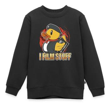 I Film Stuff - Kinder Premium Organic Sweatshirt - Schwarz - Vorne - AI Model Kid Female (0cm)