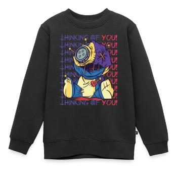 Poupée vaudou effrayante en pensant à vous Hallowee - Sweat Premium enfant bio - noir - Devant - AI Model Kid Female (0cm)