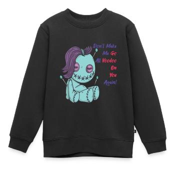 Go Voodoo On You Zombie Voodoo Puppe Halloween Hex - Kinder Premium Organic Sweatshirt - Schwarz - Vorne - AI Model Kid Female (0cm)