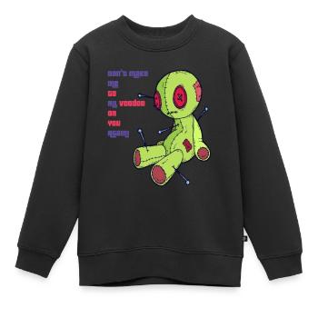 Voodoo auf dich! Hexerei Gruseliges Halloween Kost - Kinder Premium Organic Sweatshirt - Schwarz - Vorne - AI Model Kid Female (0cm)