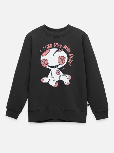 Poupée vaudou effrayante jouant avec des poupées Sorcellerie - Sweat Premium enfant bio - noir