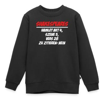 Schwarzer Humor Ironie - Kinder Premium Organic Sweatshirt - Schwarz - Vorne - AI Model Kid Female (0cm)