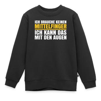 Schwarzer Humor Ironie - Kinder Premium Organic Sweatshirt - Schwarz - Vorne - AI Model Kid Female (0cm)