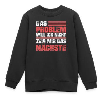 Schwarzer Humor Ironie - Kinder Premium Organic Sweatshirt - Schwarz - Vorne - AI Model Kid Female (0cm)